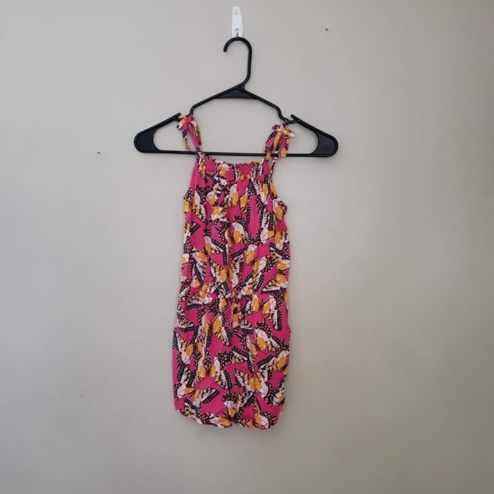 Cat and Jack Kids XS(4/5) Romper. Butterfly pink